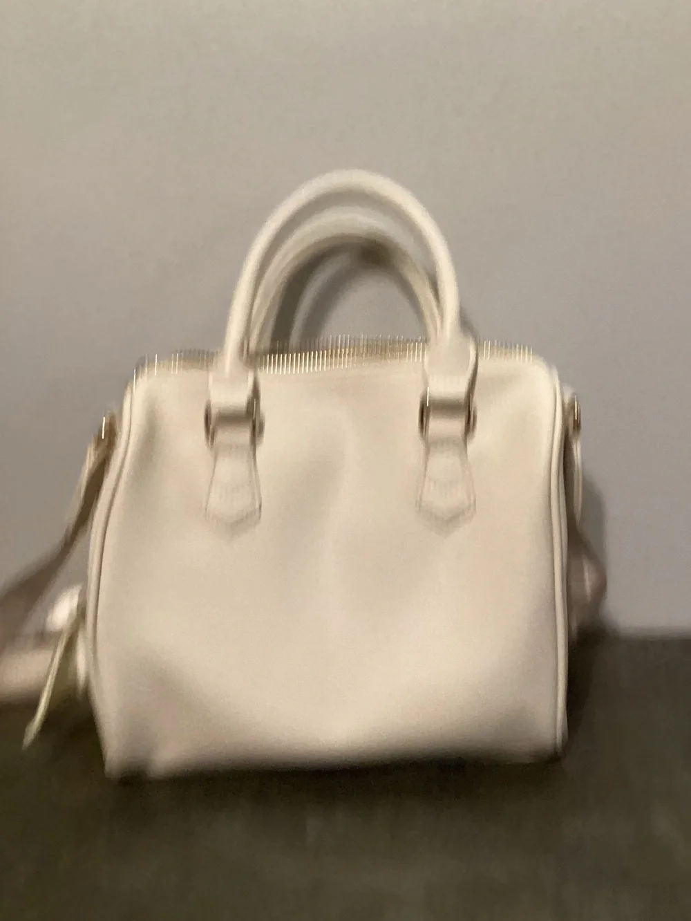 Juicy Couture Pearl Cream Satchel with Branded Satin Charm